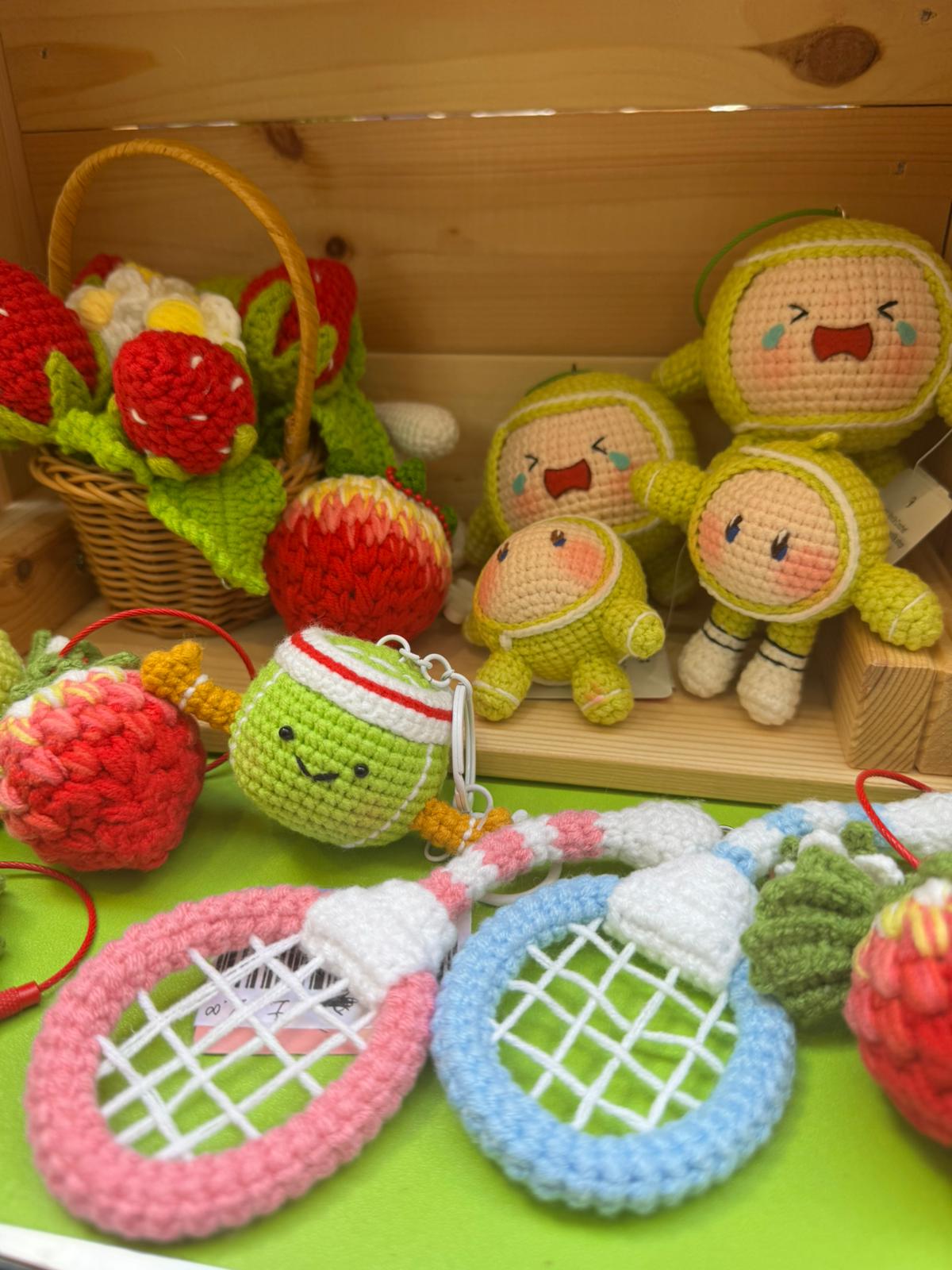 Tennis Ball and Racket Bag Charm Key Chain