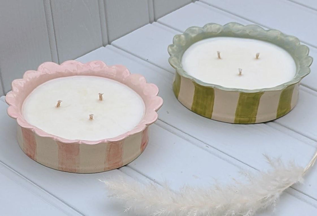 Daisy candle, 3 wick
