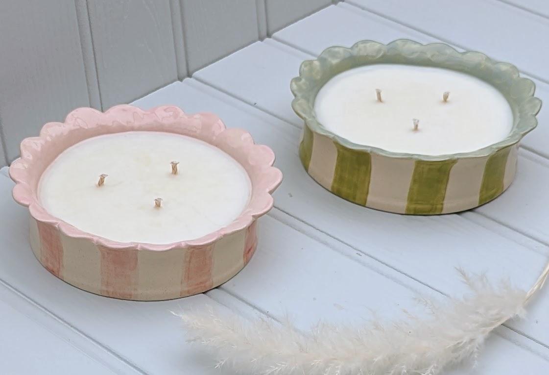 Daisy candle, 3 wick