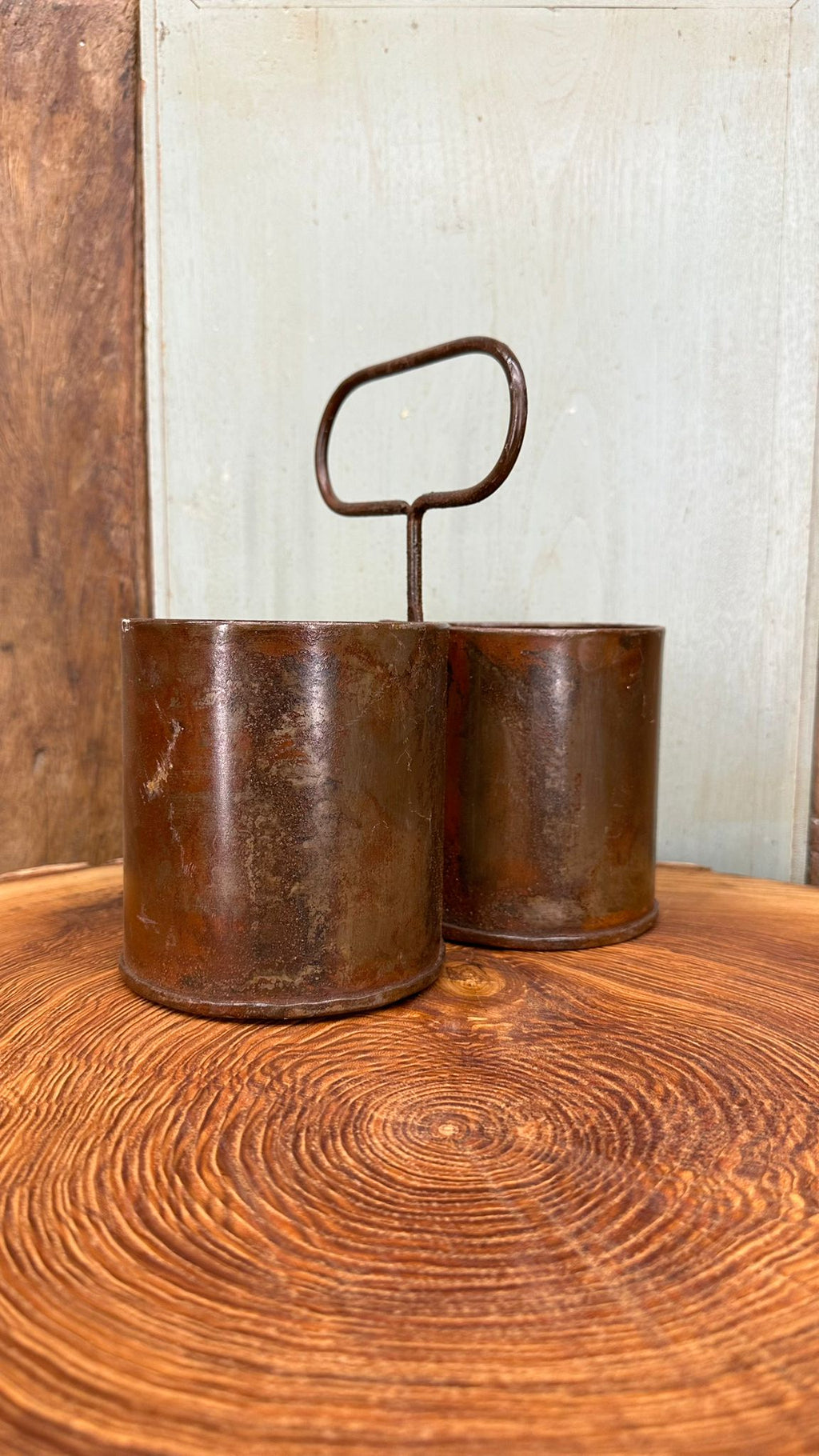 Herb Plant Double Pot Planter / Stationary Pot / Desk Tidy / Cutlery Holder