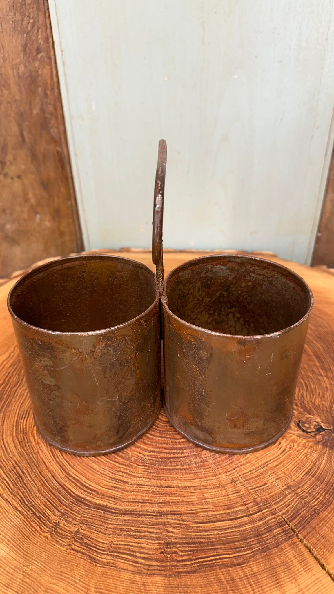 Herb Plant Double Pot Planter / Stationary Pot / Desk Tidy / Cutlery Holder