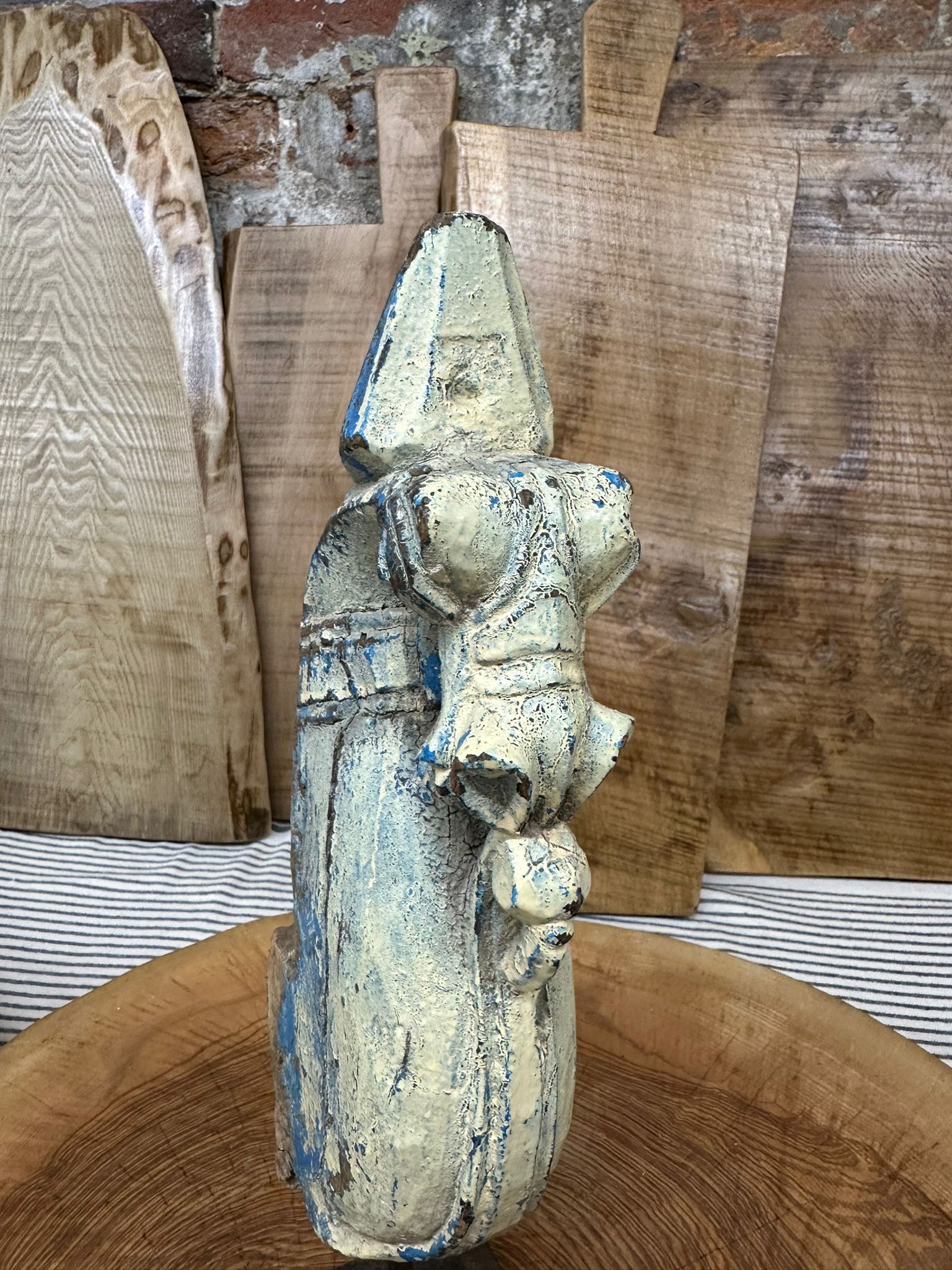 Vintage Handmade Carved Horse Head Ornament / Indian Wooden Horse Head  A