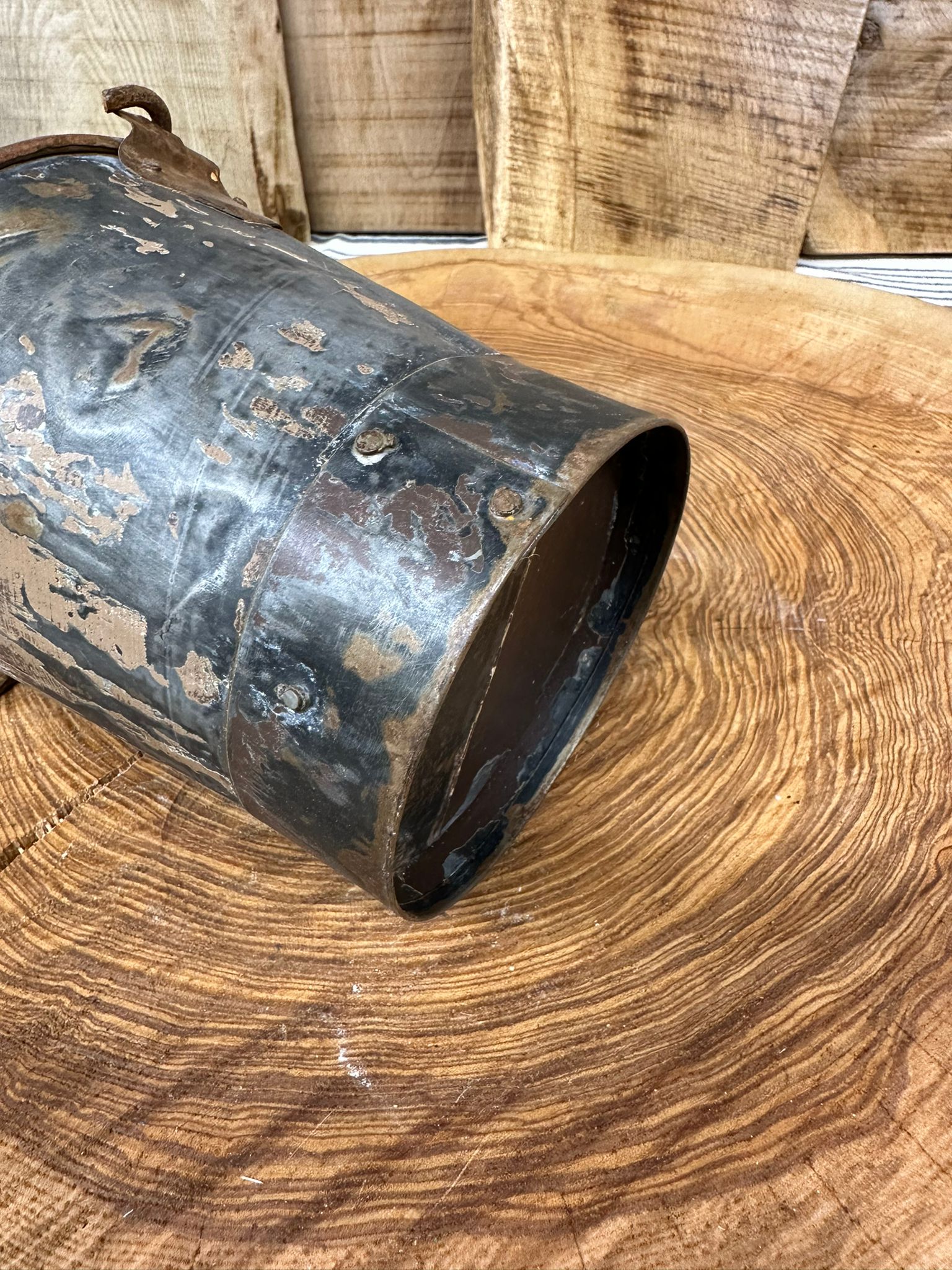 Vintage Small Mini Metal Bucket / Plant Pot / Herb Planter / Windowsill Pot