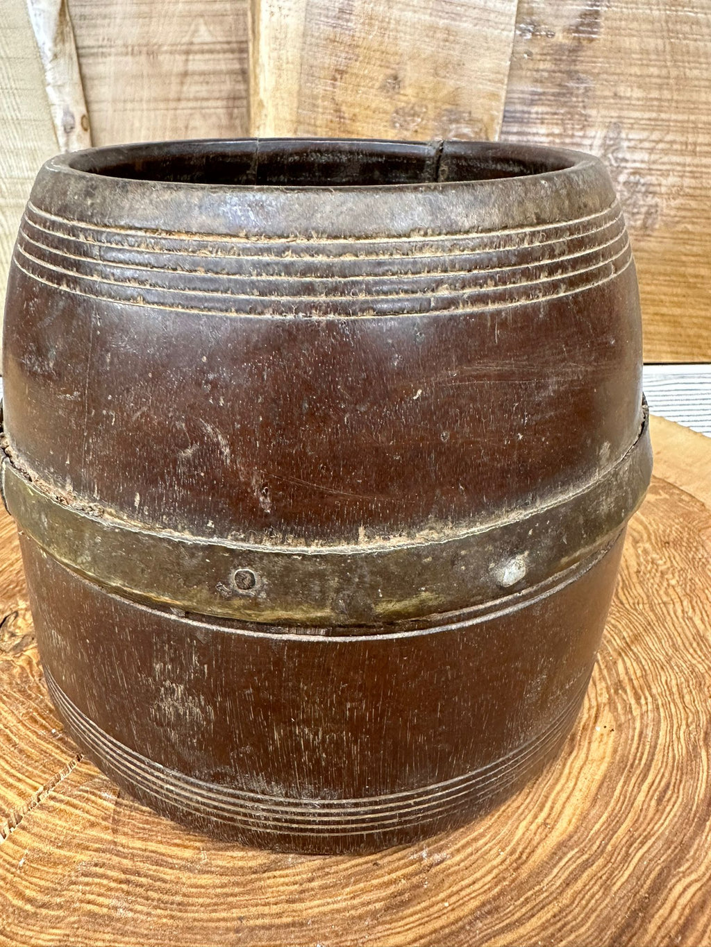 Wooden Vintage Herb Plant Pot Planter / Stationary Desk Tidy / Cutlery Holder A