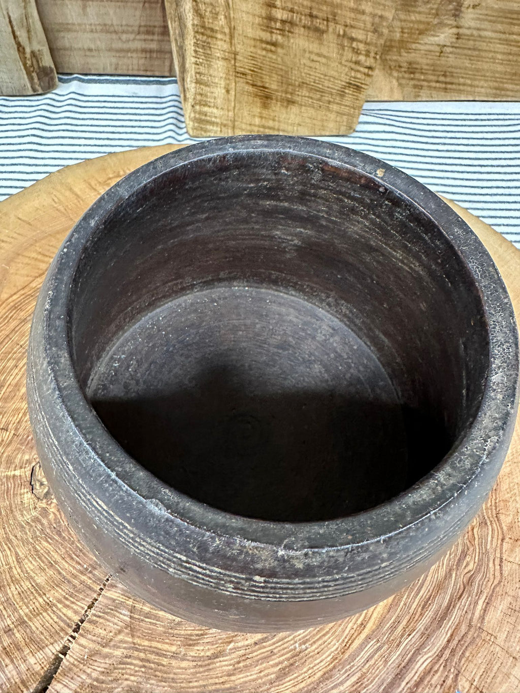 Wooden Vintage Herb Plant Pot Planter / Stationary Desk Tidy / Cutlery Holder D