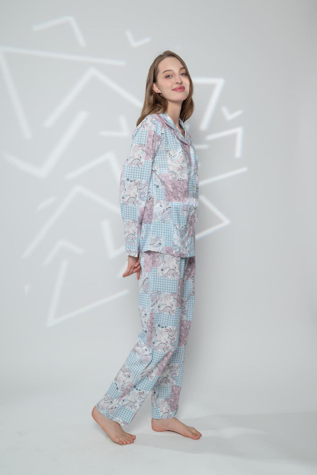 Cotton Candy Pyjamas in Gingham and Paisley