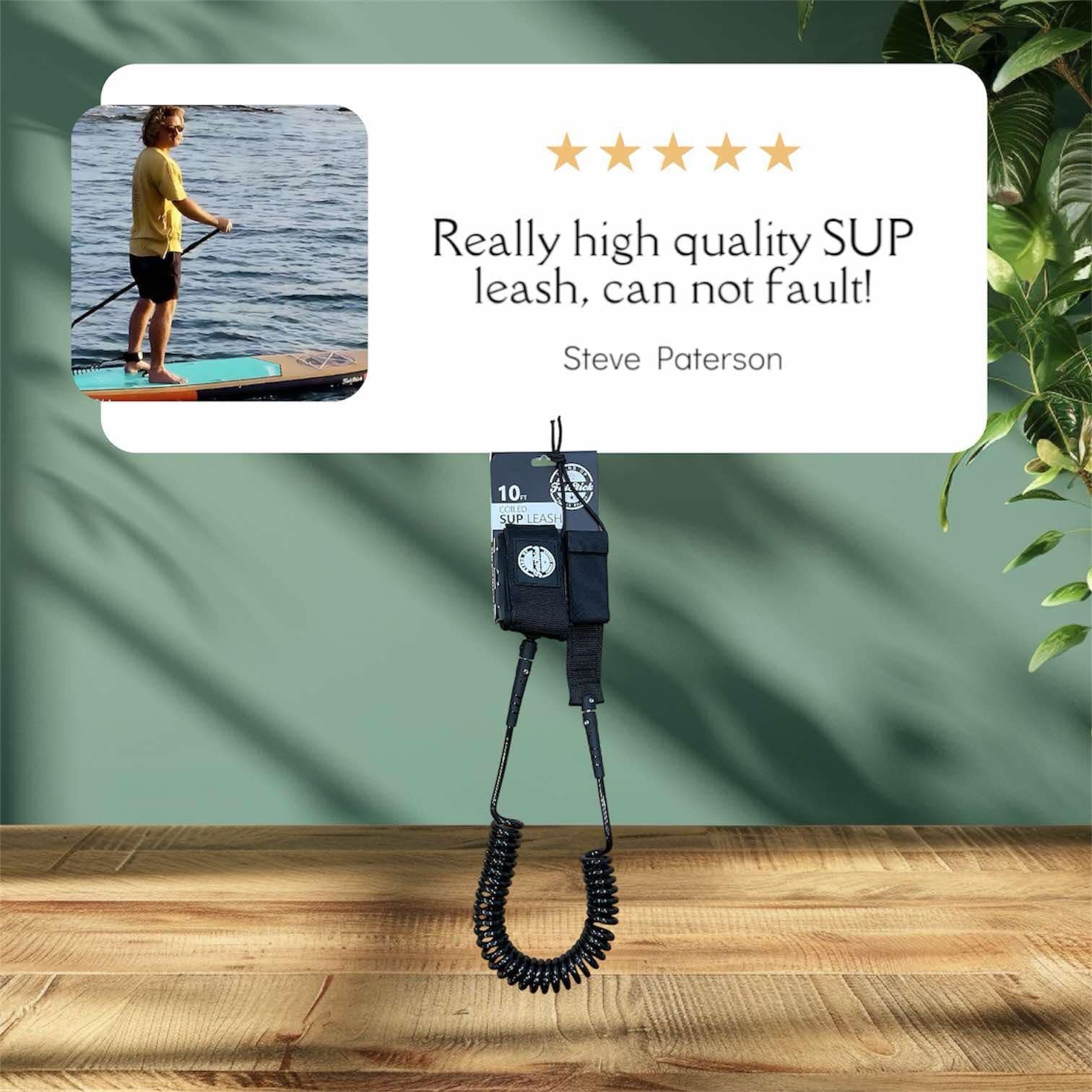 10 Foot Coiled SUP Paddle Board Ankle Leash