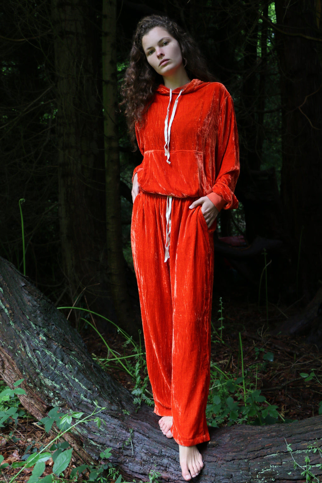 Can Posh Hoodie Pyjamas in Orange