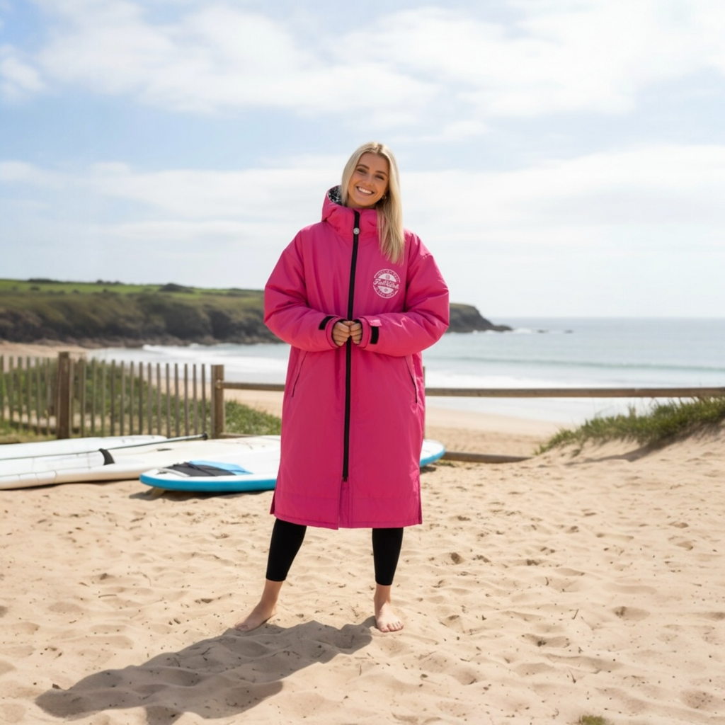 Waterproof Changing Robe with Free Beanie in Recycled Fleece