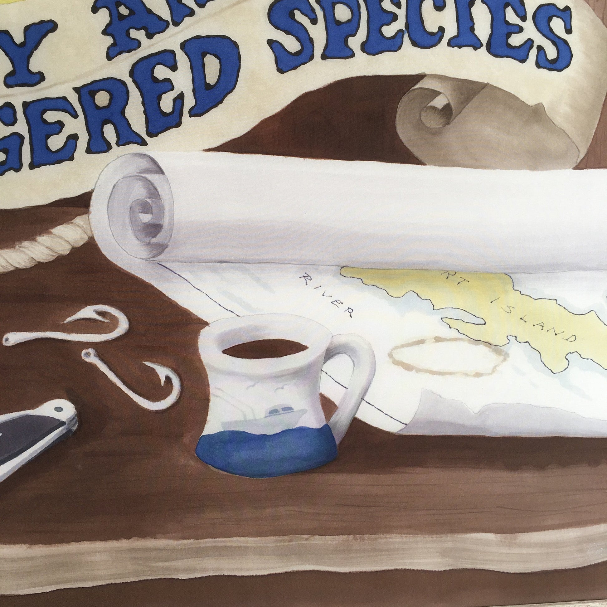 "Save Our Fishermen" - Painting on Silk - $2175