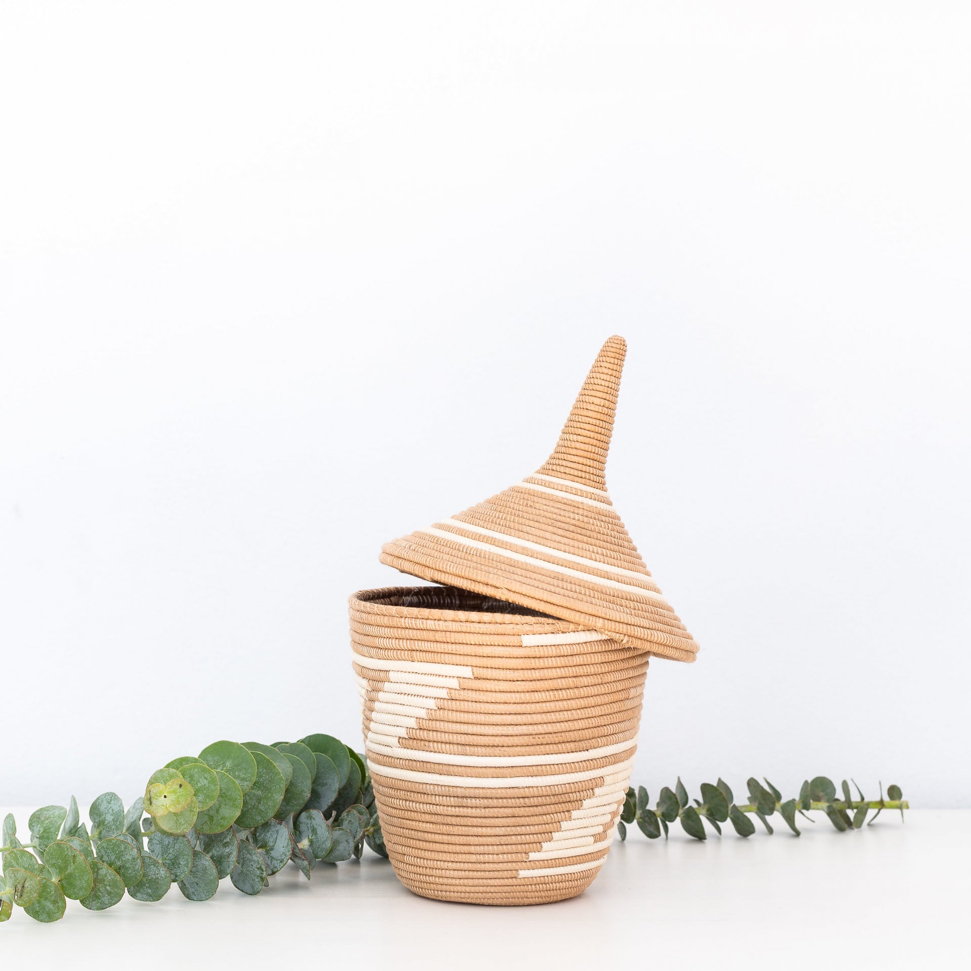 Handwoven Sisal Peace Basket Traditional