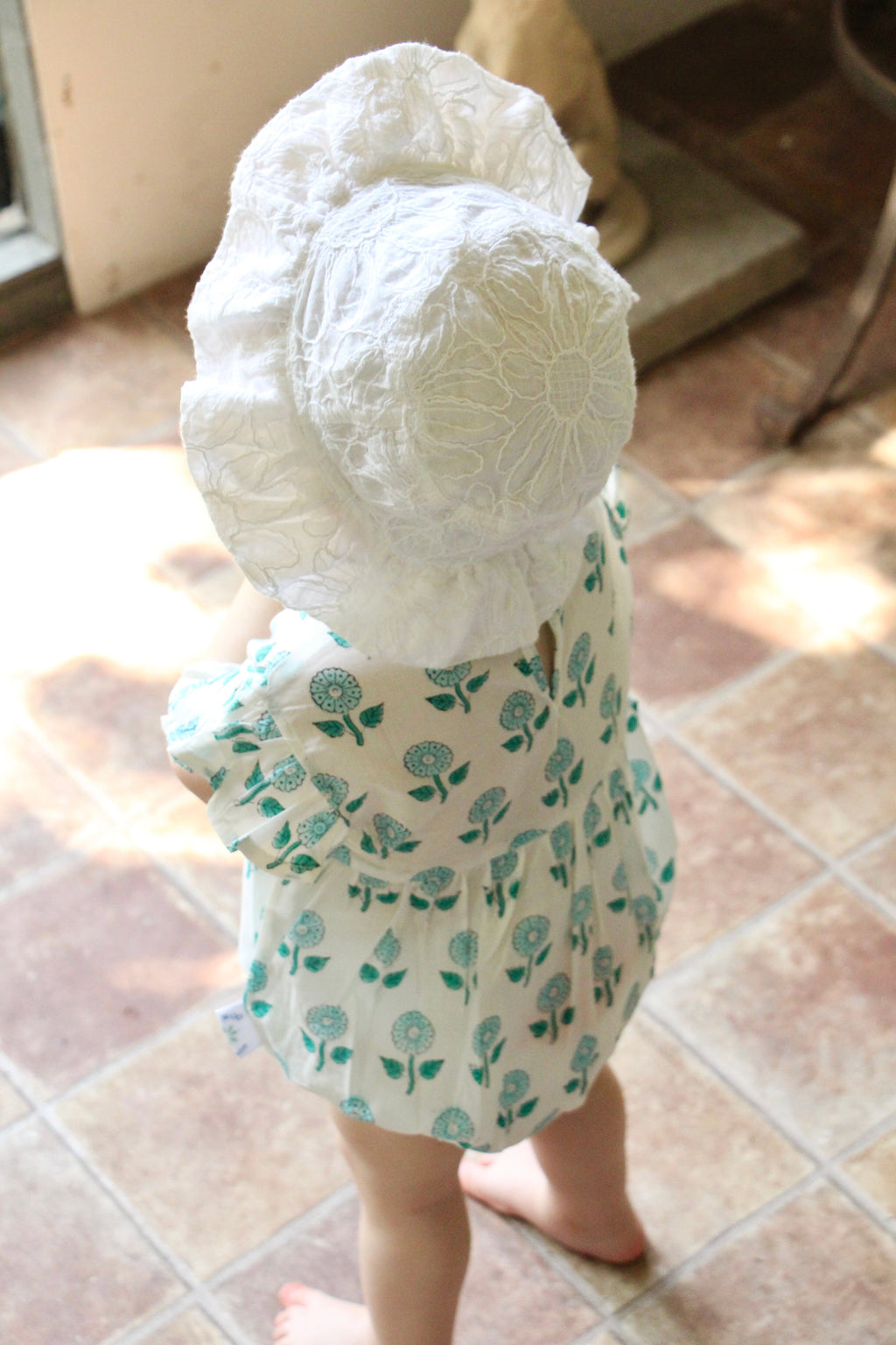 Frilly Bodysuit - Sea Blue Floral