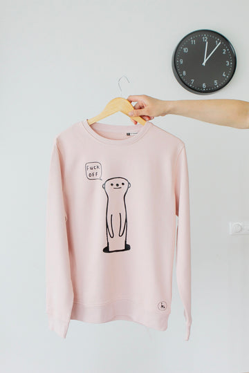 Express Your Style with the Oversized Sarcastic Meerkat Sweatshirt - Unique & Comfortable by Black Giraffe Brand at www.brixbailey.com