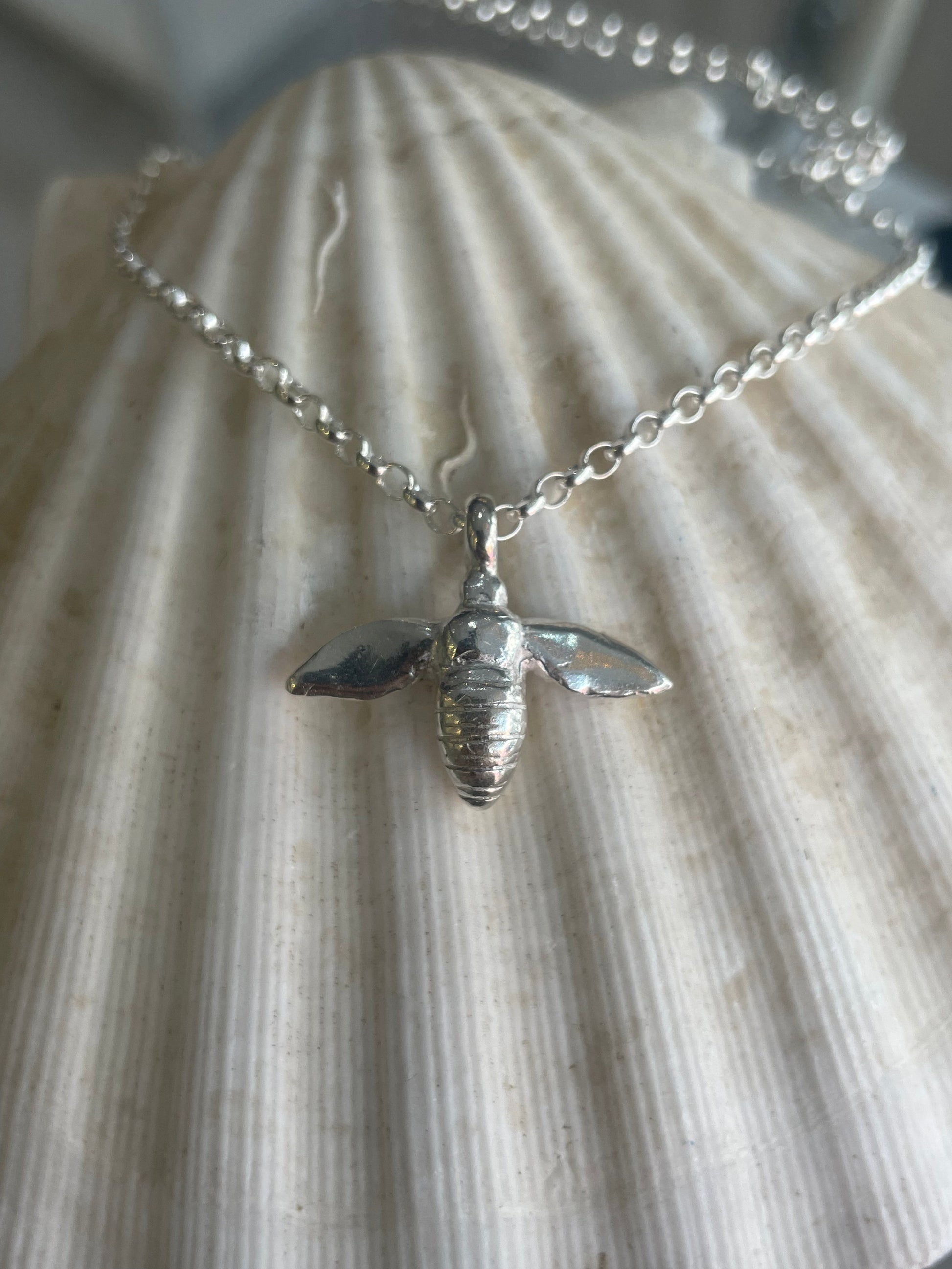 Honey Bee Sterling Silver Necklace