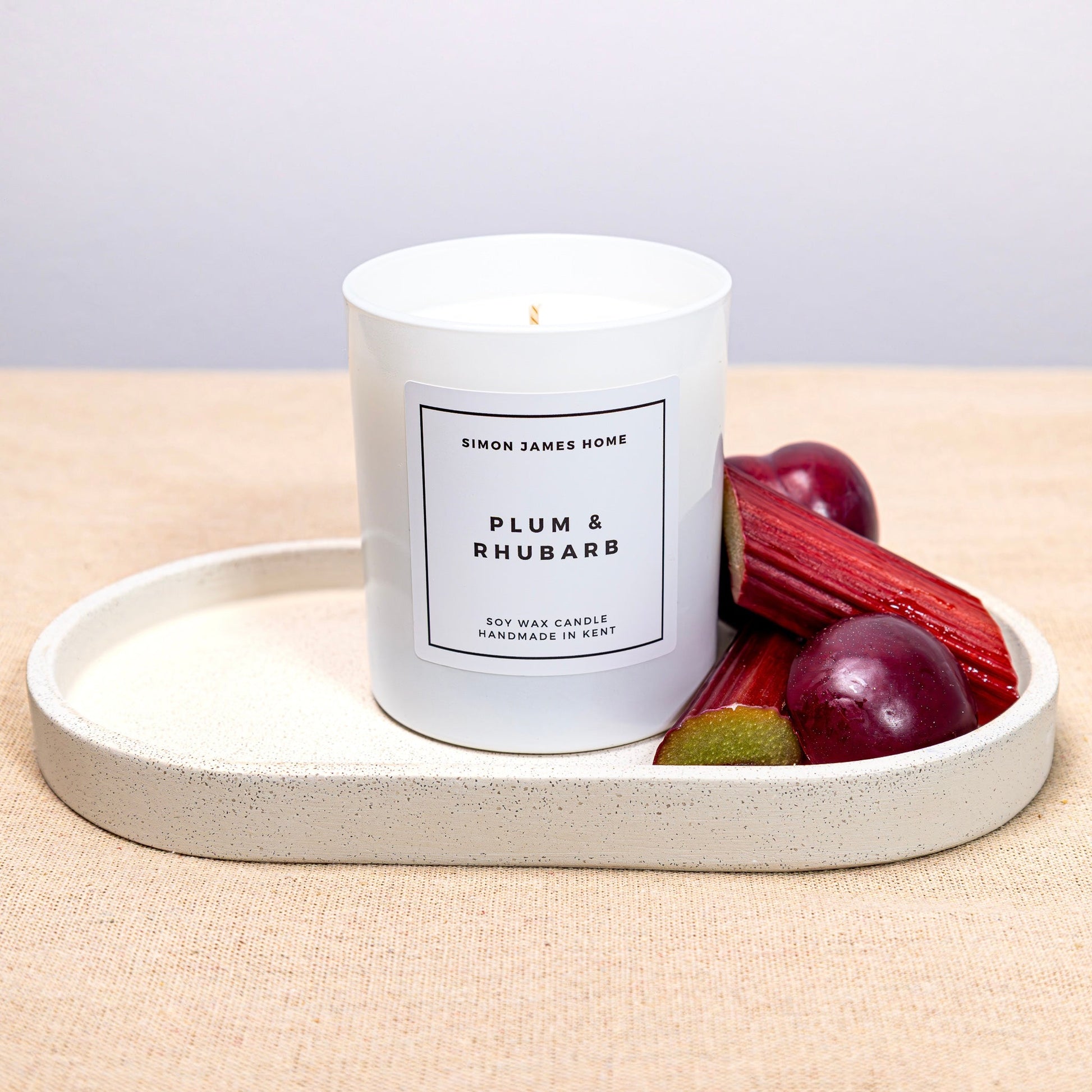 Plum & Rhubarb Handmade Soy Wax Candle