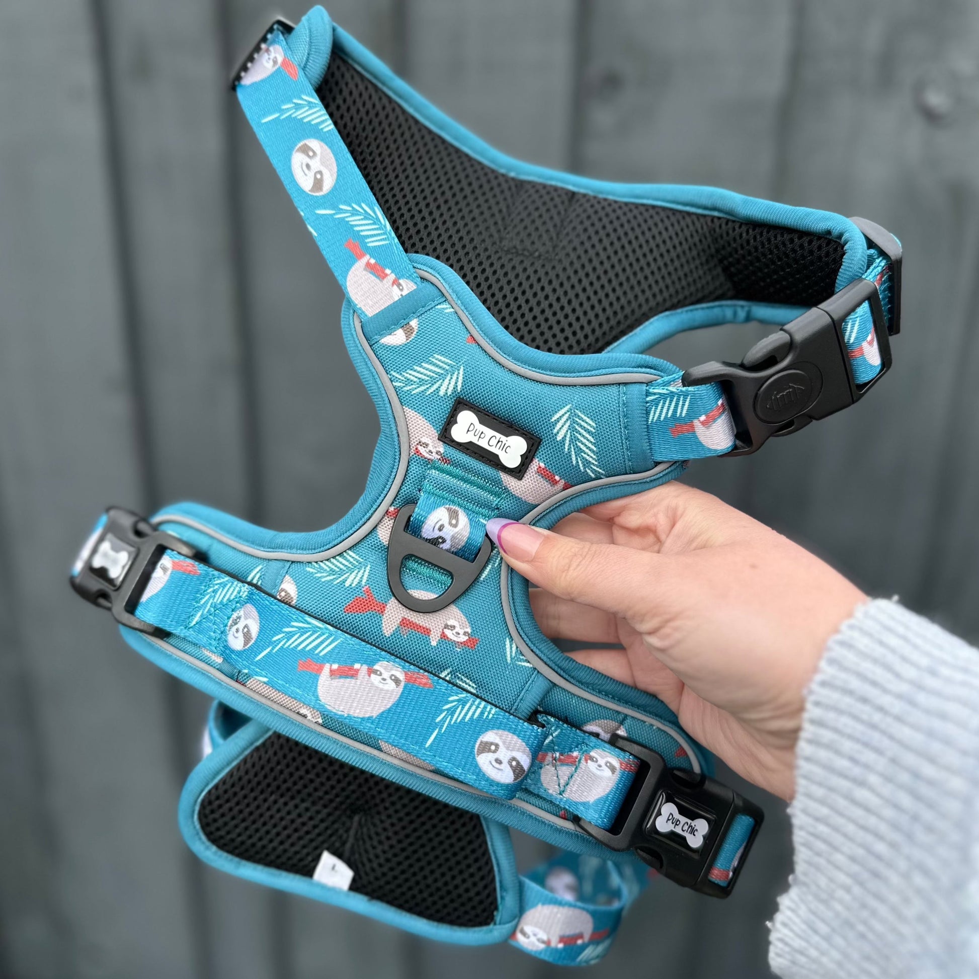 Lazy Sloth Tactical Dog Harness in Mint Green