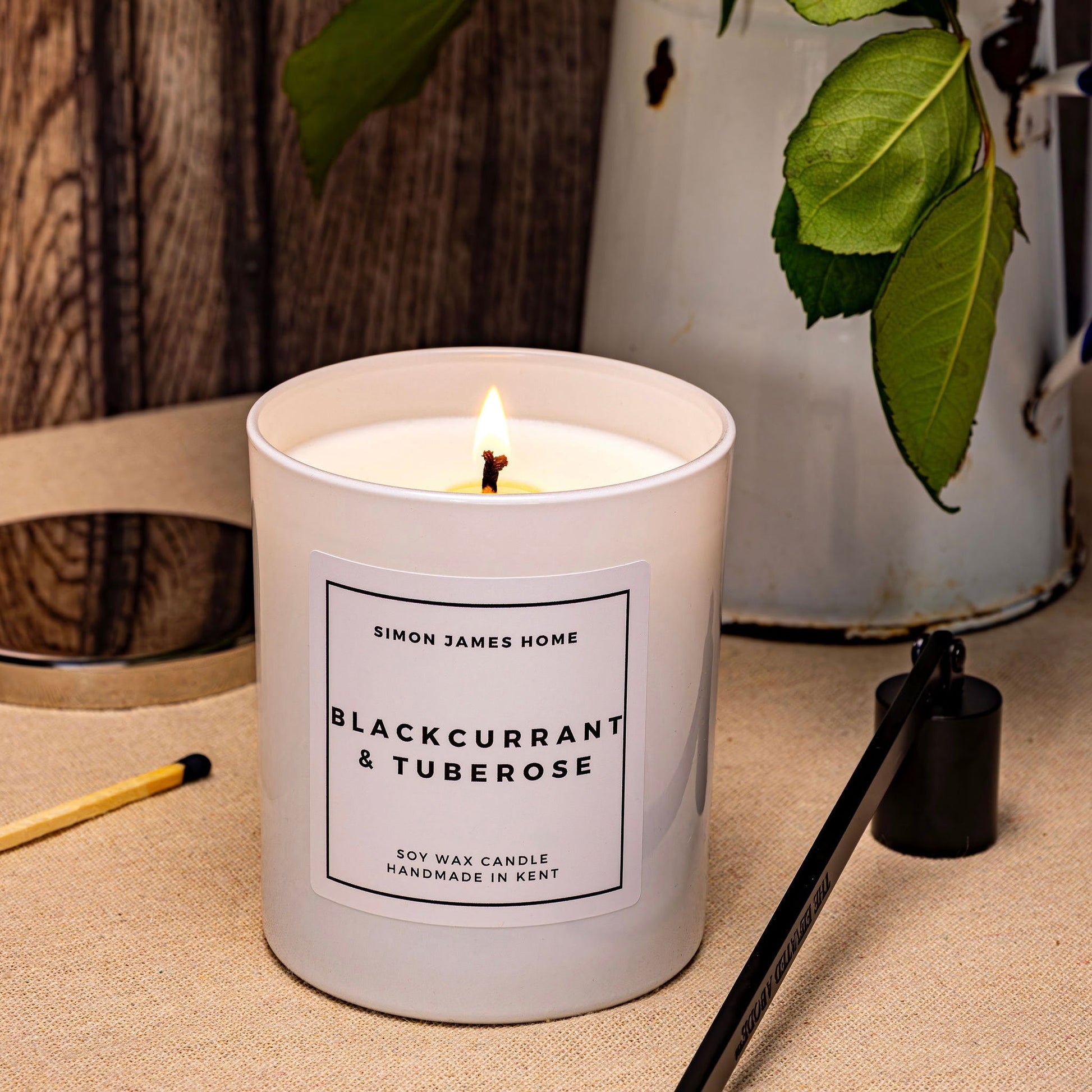 Blackcurrant & Tuberose Handmade Soy Wax Candle