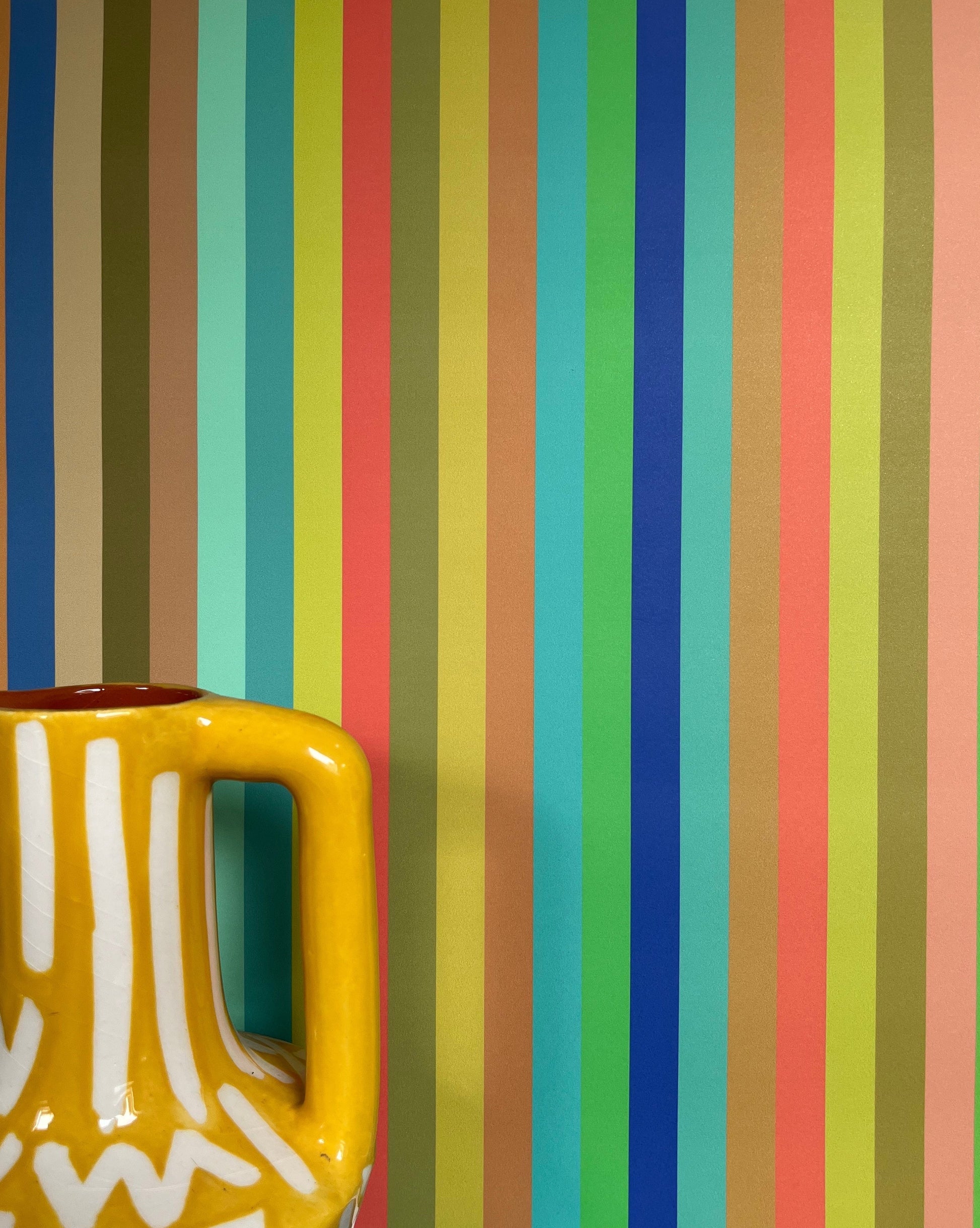 Tonal Stripe Wallpaper - Pool
