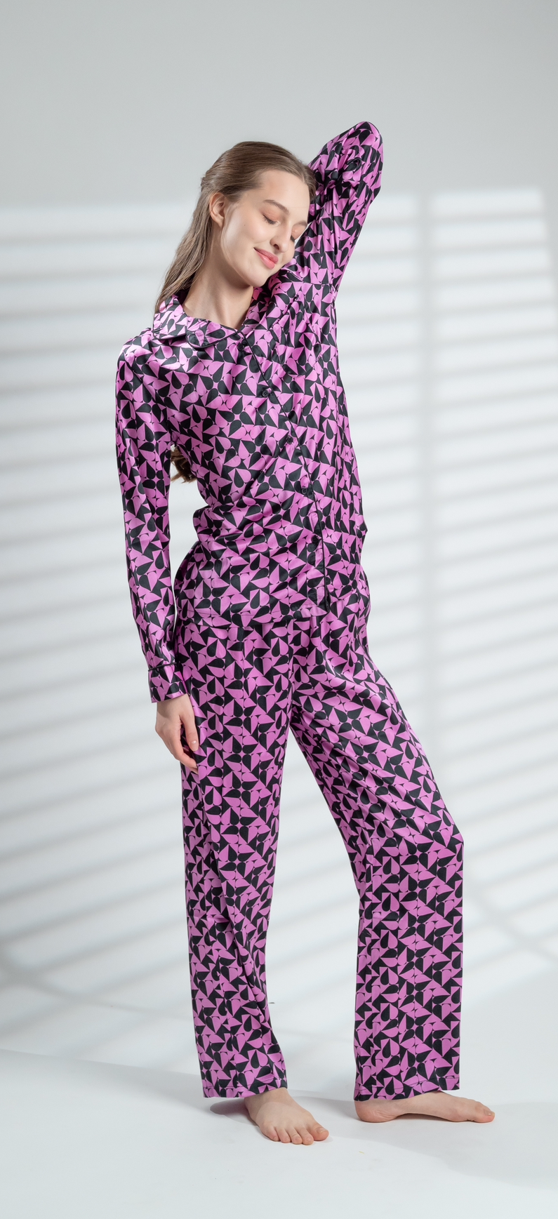 Valentine Wish Pyjamas in Pink and Black Hearts