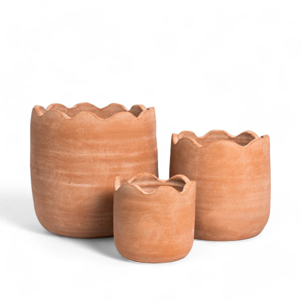 Wavy Terracotta Planter Medium