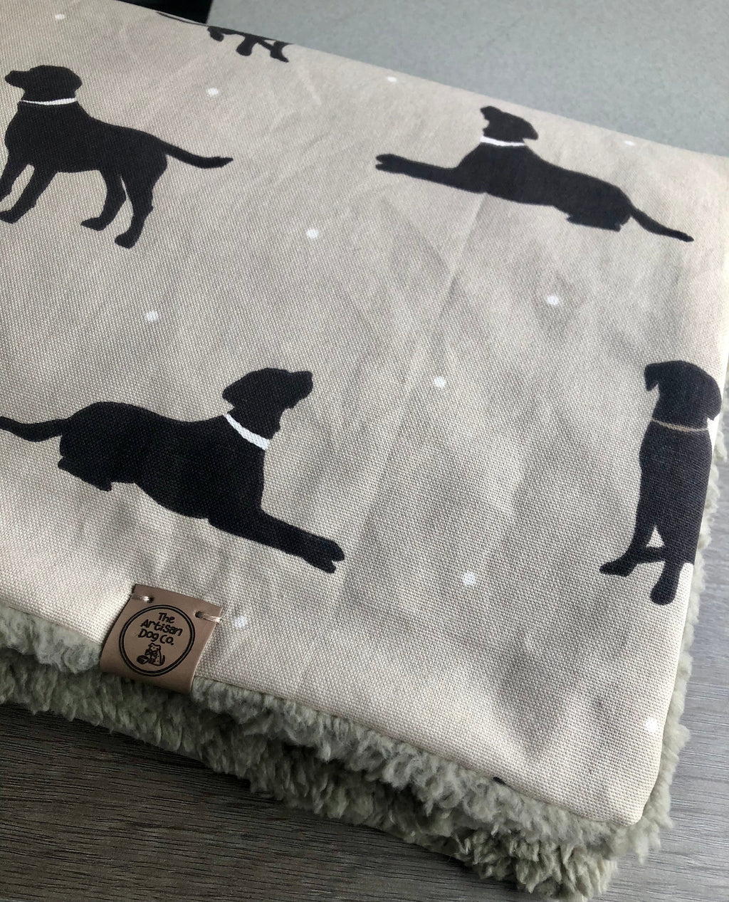 Handcrafted Luxury Dog Blanket with Dog Print