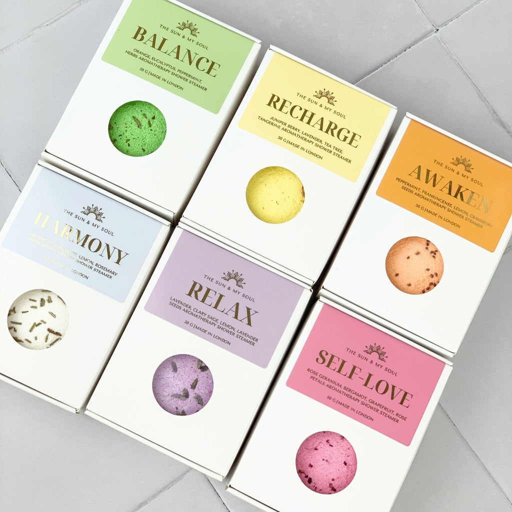 Awaken Aromatherapy Shower Steamer with Peppermint, Frankincense, Lemon and Cranberry Seeds