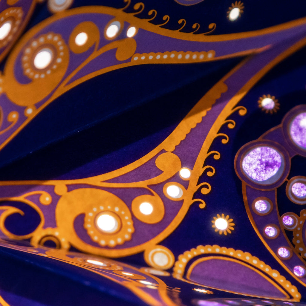 Royal Violet Paper Star Lantern