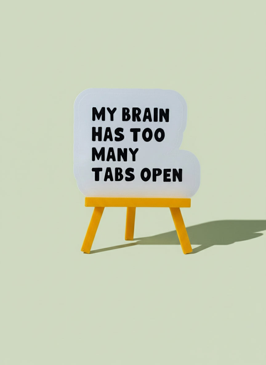 My Brain Has Too Many Tabs Open Sticker