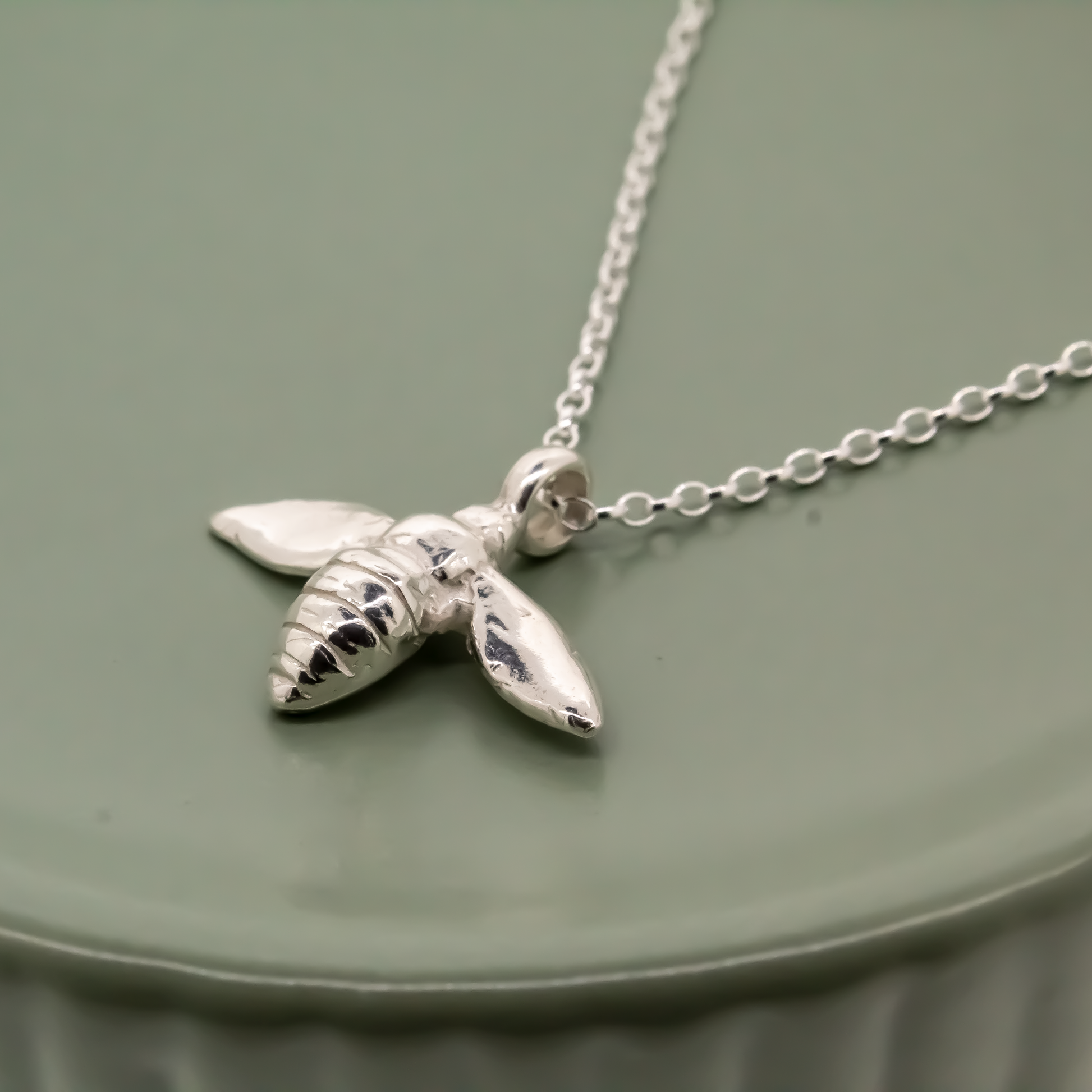 Honey Bee Sterling Silver Necklace