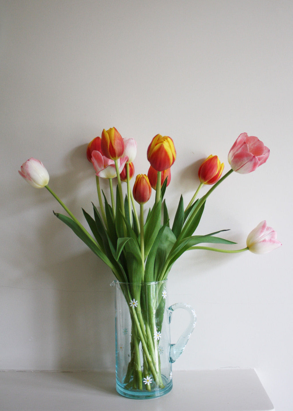 Daisy Recycled Glass Jug