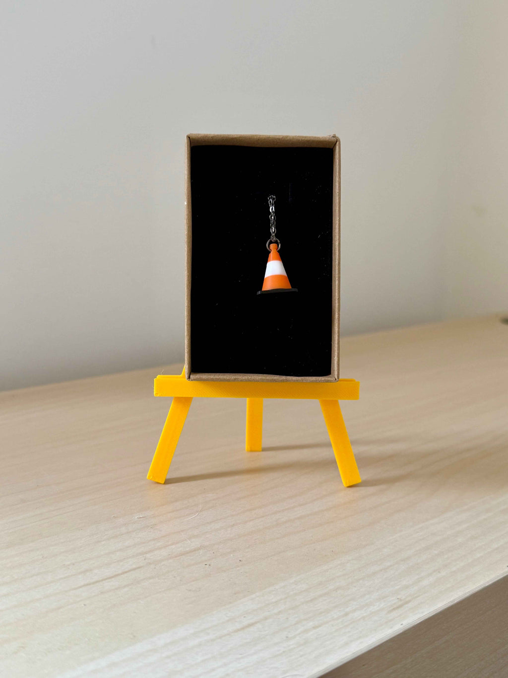Traffic Cone Pendant Necklace