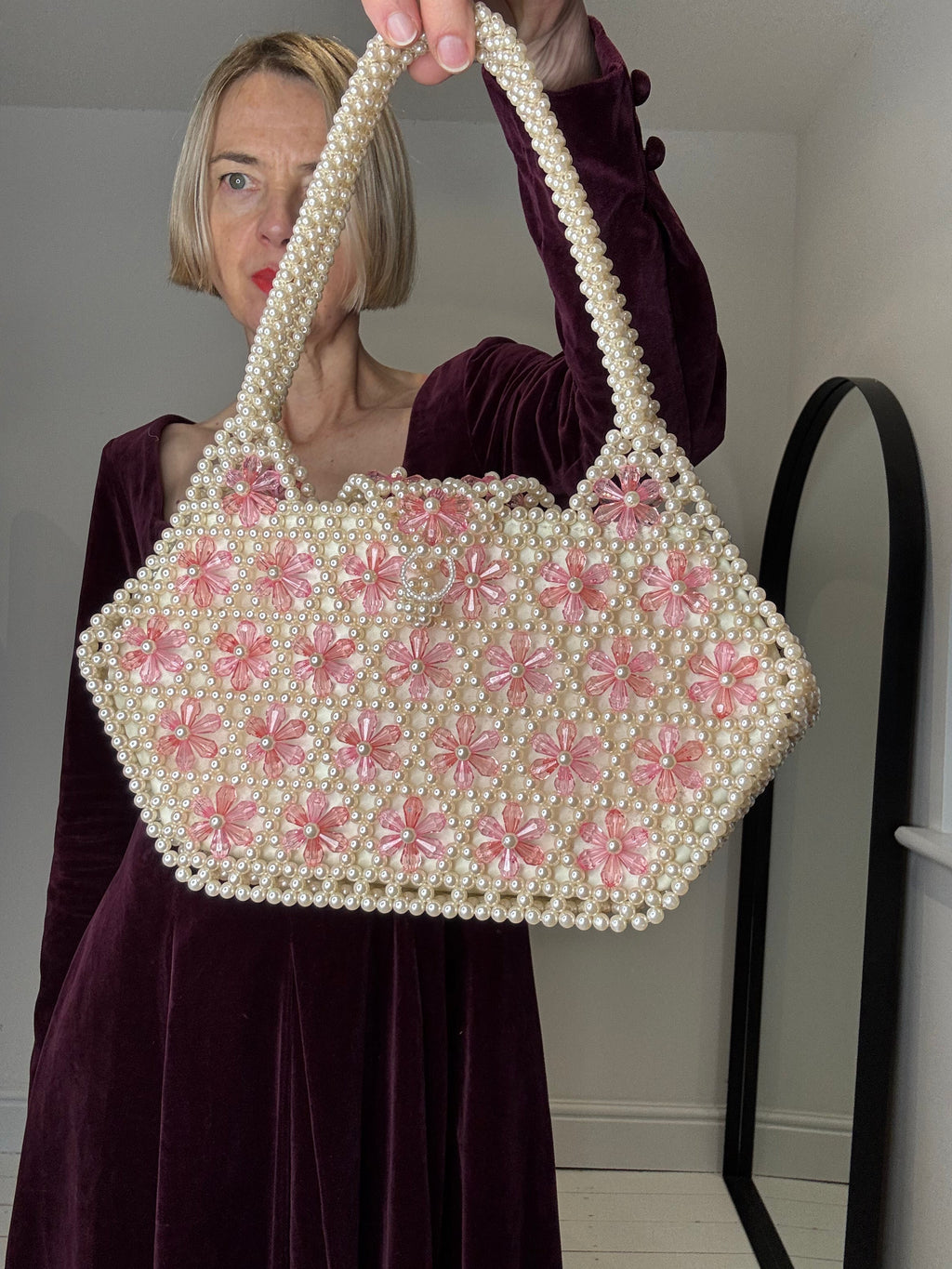 3D Flower Bead Bag