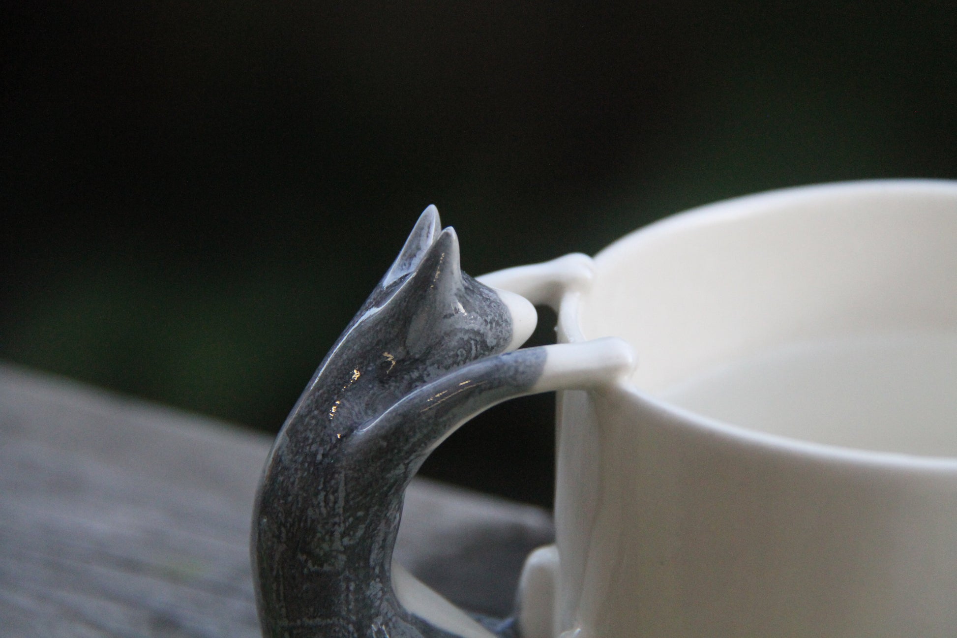 Cat cup (Grey Blue）