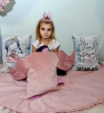 Handmade Decorative Cushion Wings - High-Quality Velvet, Perfect for Children's Rooms by Kai aš mažas buvau at www.brixbailey.com