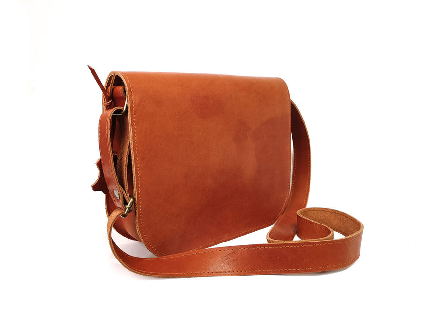 Zelma Kraft Classic Saddle Bag – Timeless & Versatile Leather by Zelma Kraft at brixbailey.com