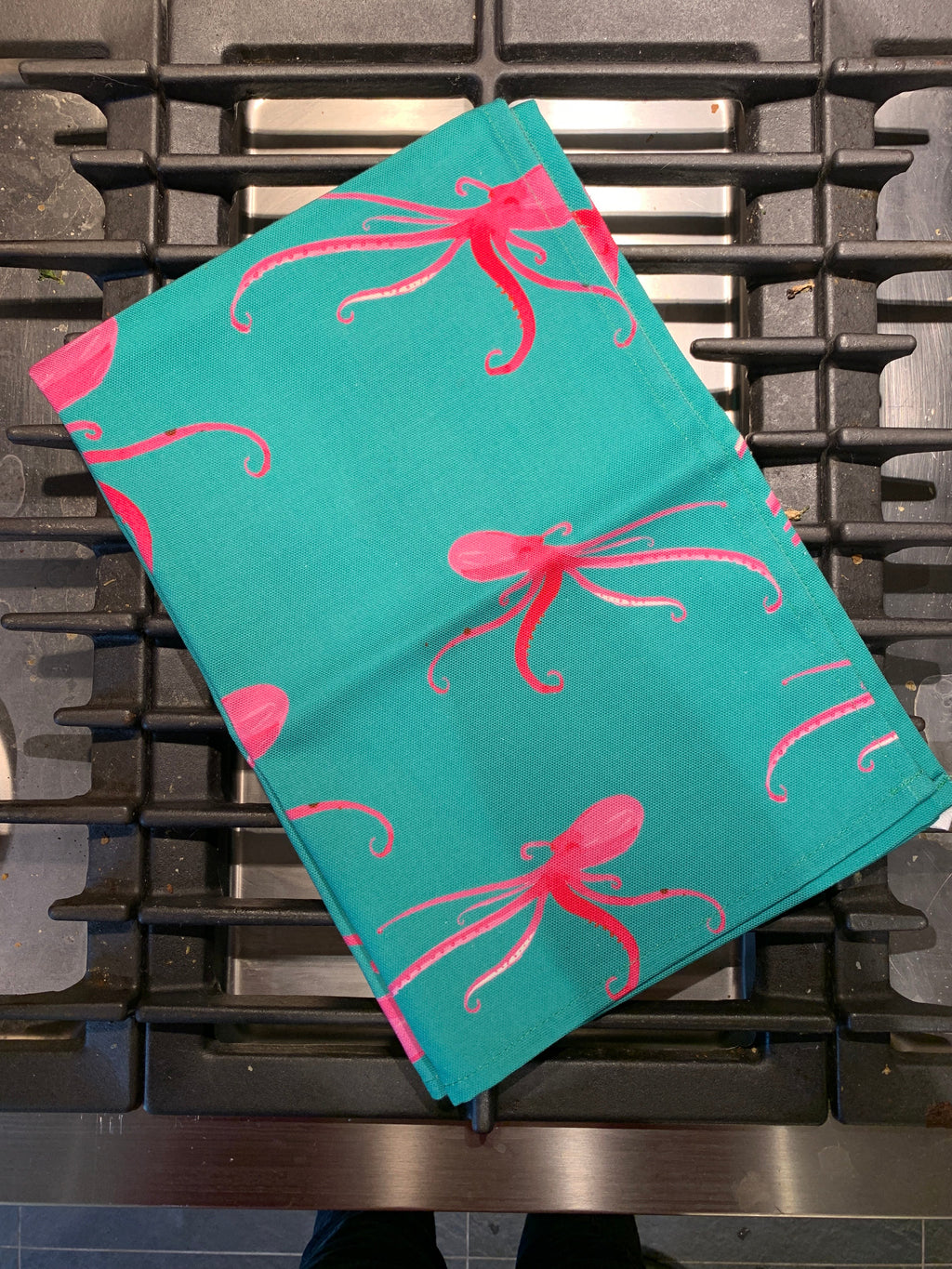 Oh So Bright Pink Octopus Tea Towel