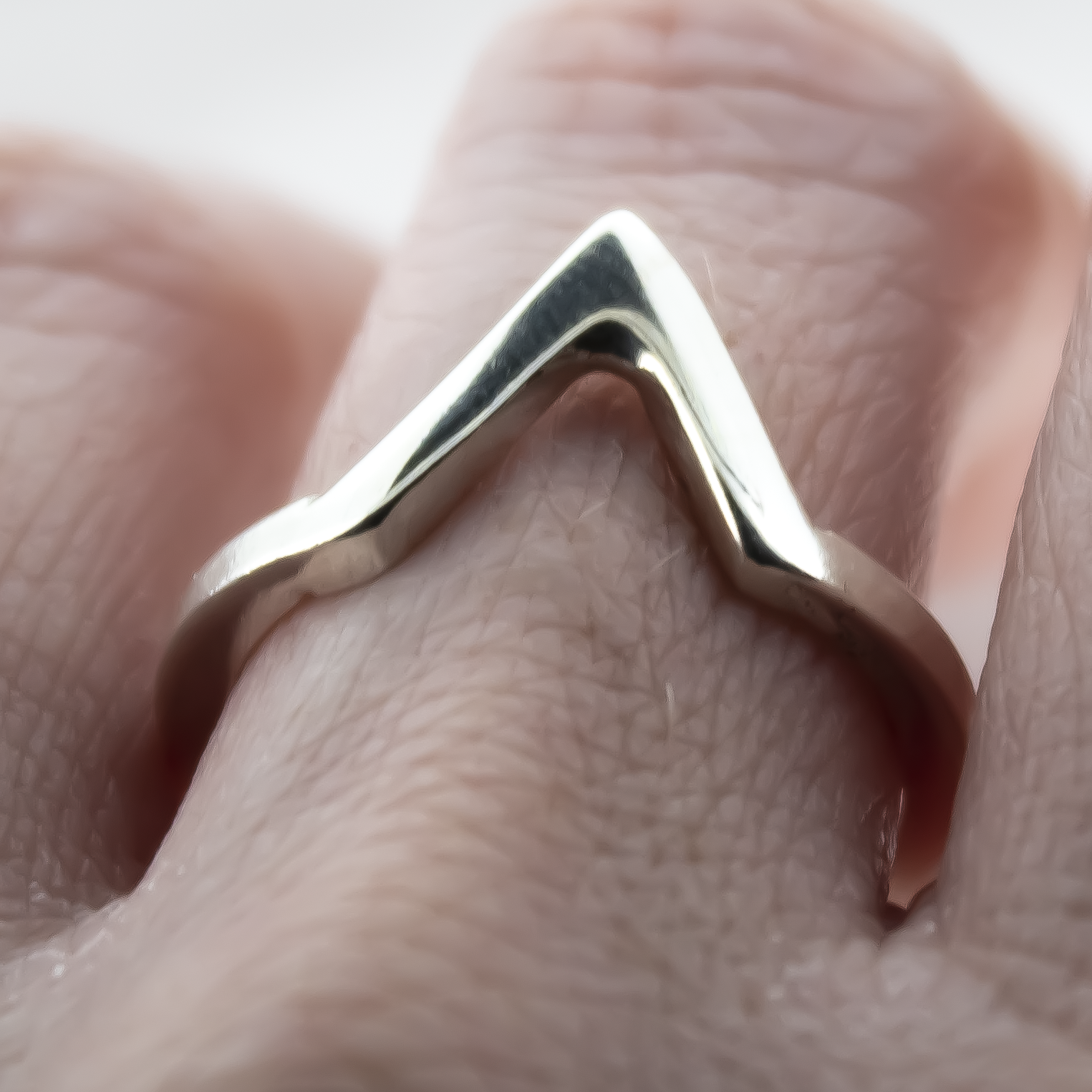 Sterling Silver Deep V Ring