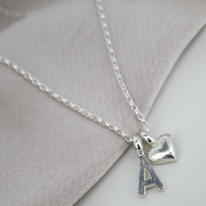 Mini Heart Pendant with Initial