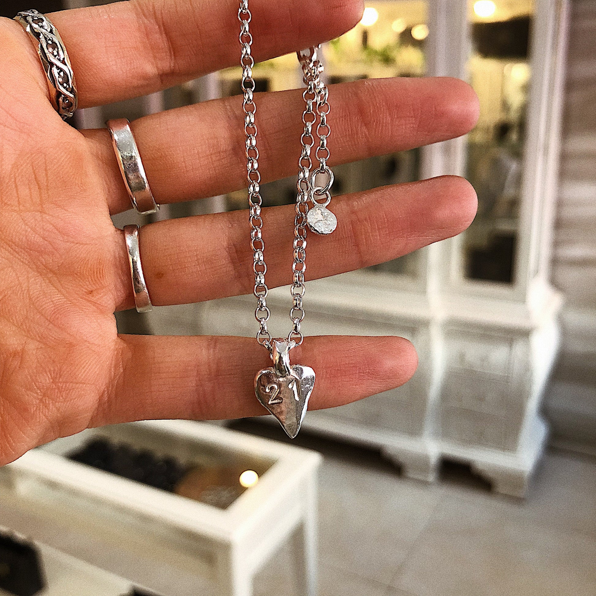 Sterling Silver Heart Chain Bracelet