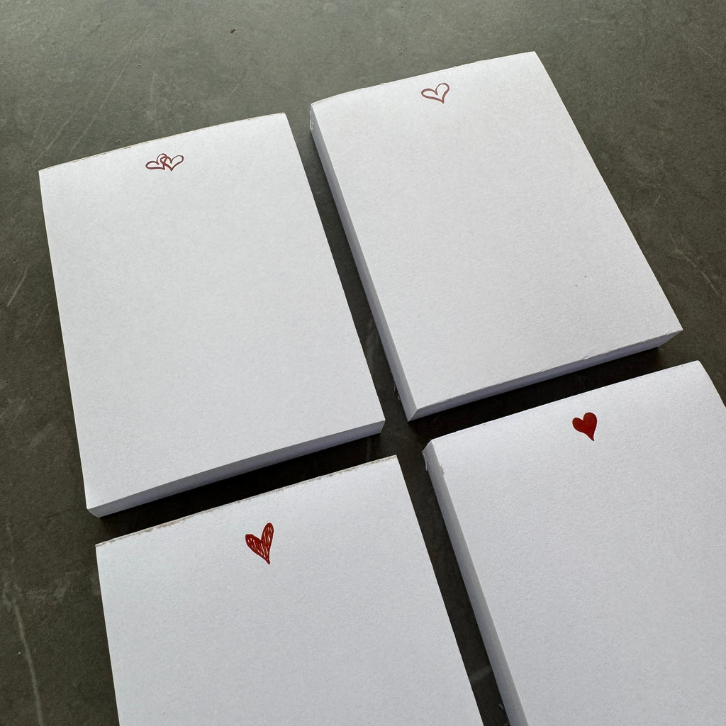Love Heart Notepads Set of 50 Pages