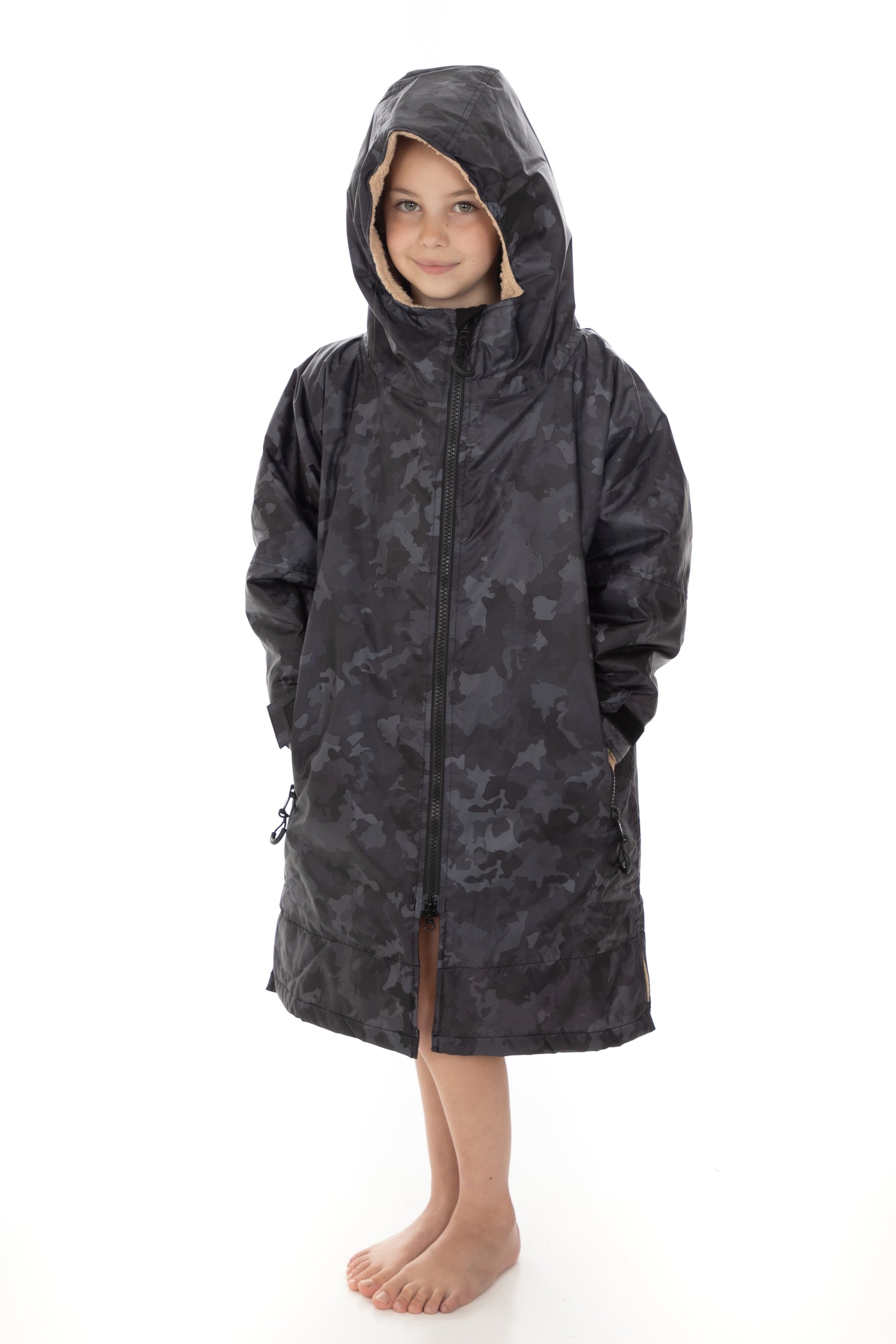 Junior Camo Changing Coat with Sherpa Lining