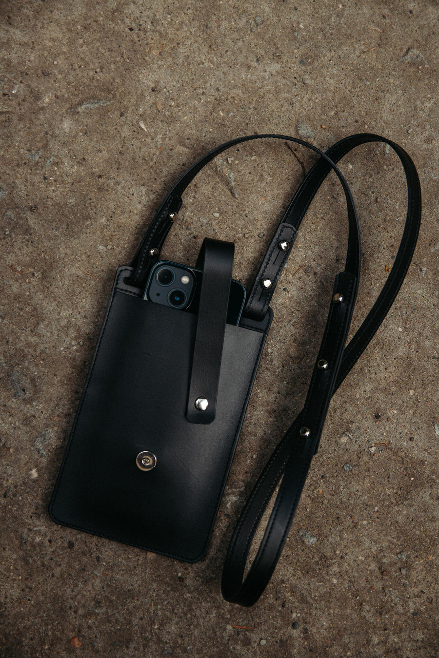 By Your Side Leather Phone Bag – Secure & Eco-Friendly by Stella Soomlais at brixbailey.com