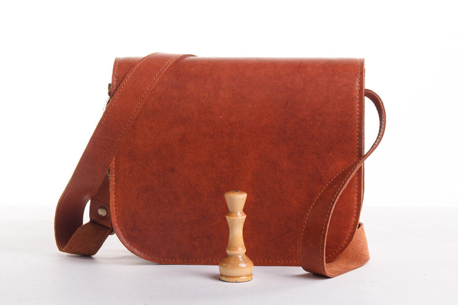 Zelma Kraft Classic Saddle Bag – Versatile & Timeless Leather by Zelma Kraft at brixbailey.com