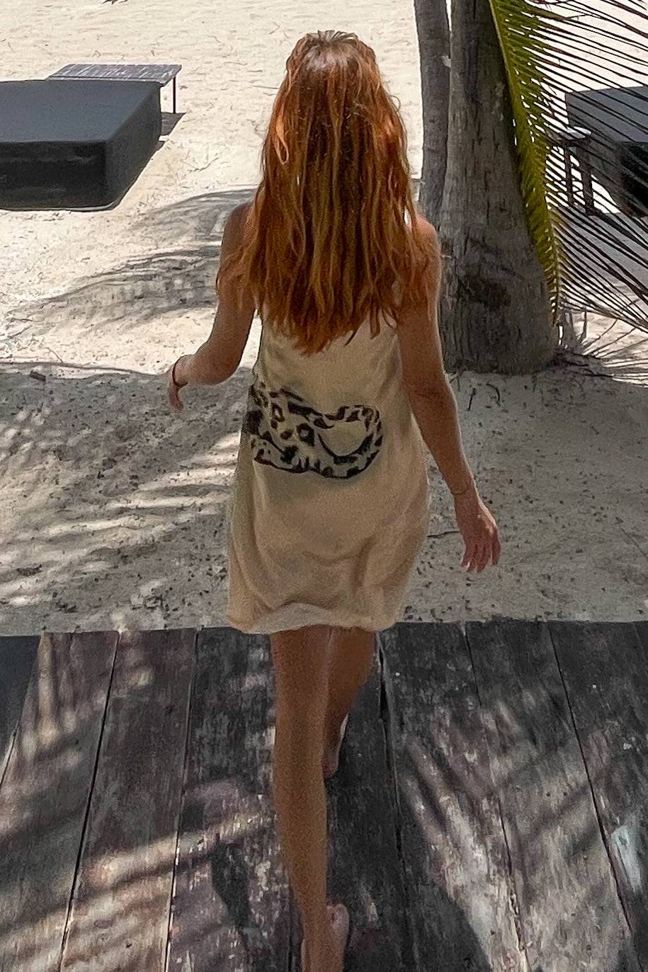 Vela Silk Dress in Lounging Jaguar