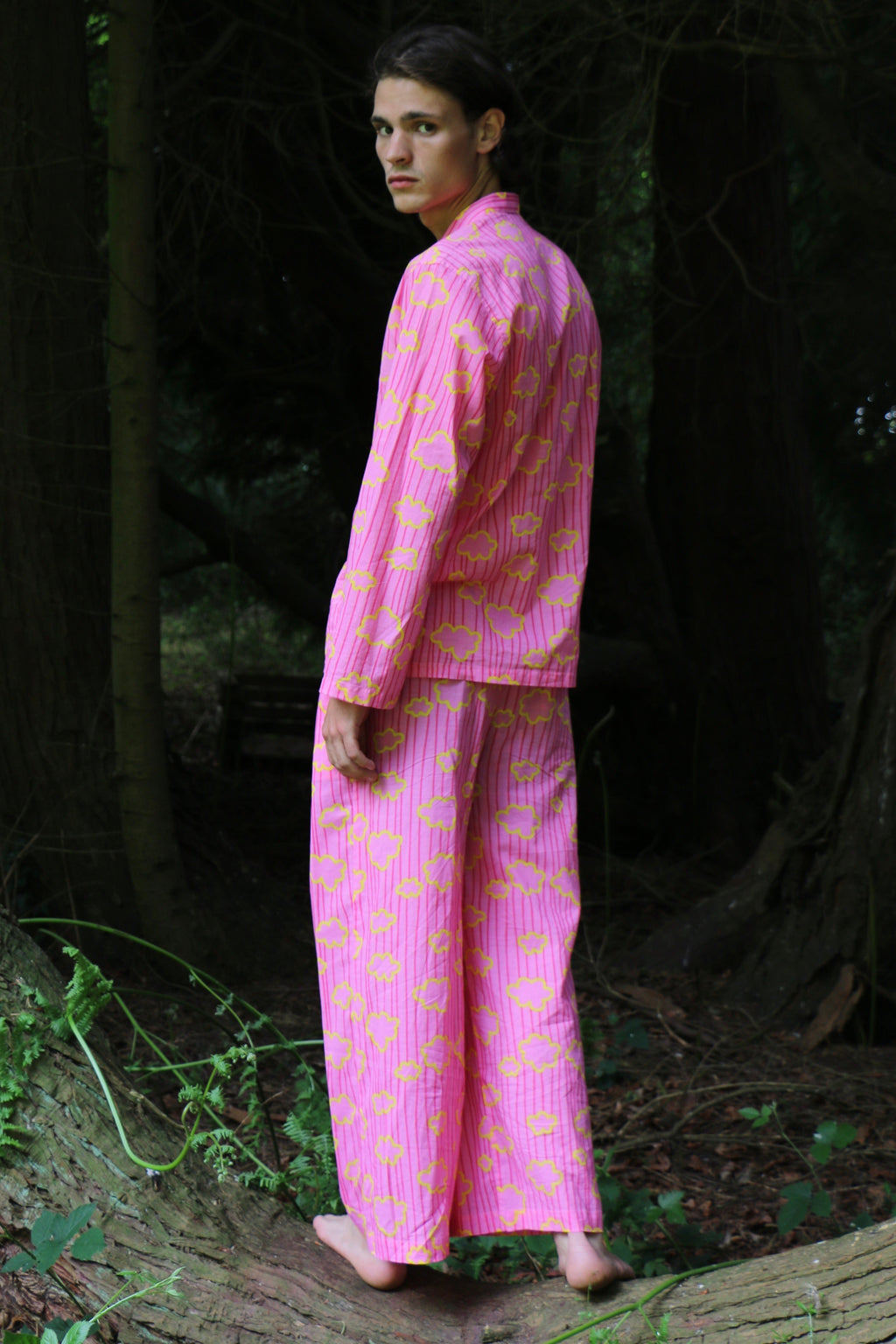 Pink Cloud Jumbo Pyjamas with Flared Sleeves and Trousers