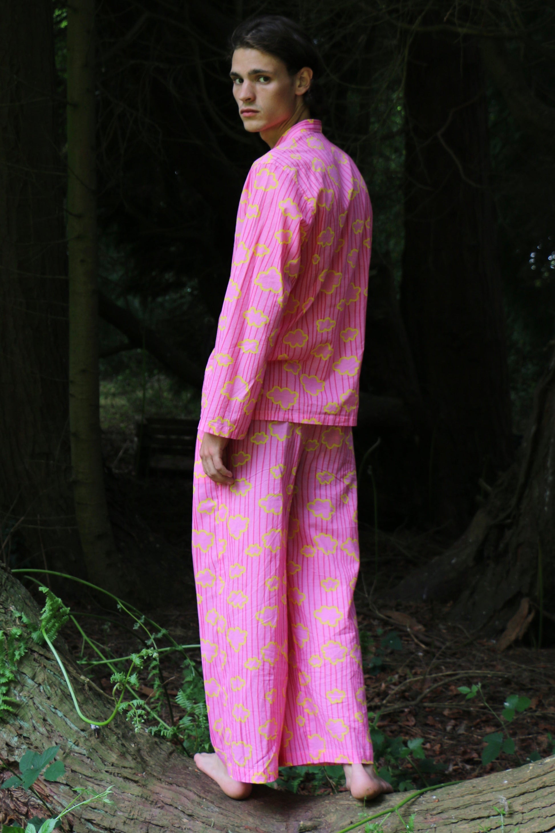 Pink Cloud Jumbo Pyjamas with Flared Sleeves and Trousers