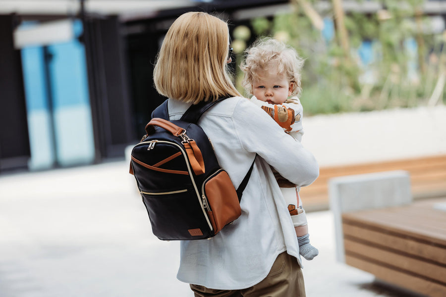 Black Coffee Diaper Bag: Stylish & Eco-Friendly Parenting Essential by Ally Scandic at www.brixbailey.com