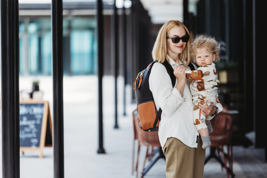 Black Coffee Diaper Bag – Stylish, Spacious & Eco-Friendly by Ally Scandic at www.brixbailey.com