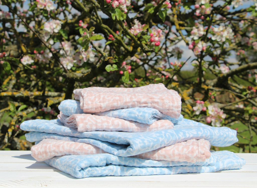 Coral Muslin Swaddle