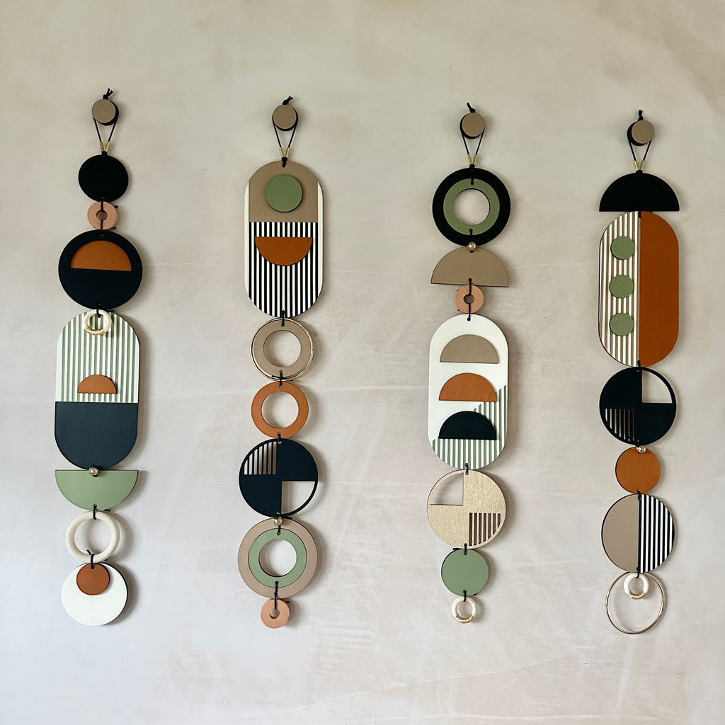 Modern Art Wall Hanging - Geometric Wall Art - Luxury Wall Decor - Mid-Century Home Decor - Slim Long Wall Tapestry